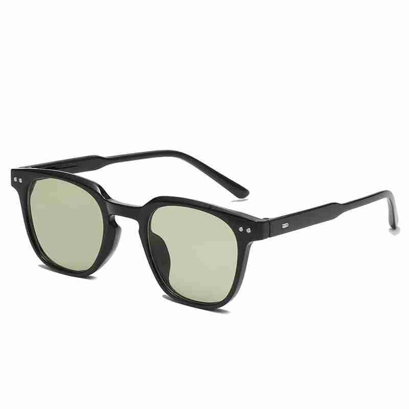 AUGEN By Visions India Retro Vintage Square Abstract Unisex Sunglasses Uv400 Protected Medium Size (Green, 140, Pack Of 1 - Uv Protected)