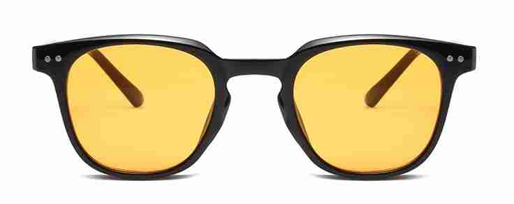 AUGEN By Visions India Retro Vintage Square Abstract Unisex UV Protected Sunglasses UV400 Protected Medium Size (Orange, 140) - Pack of 1