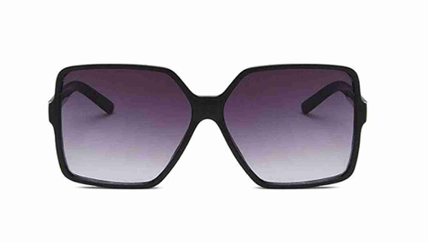 AUGEN By Visions India Retro Vintage Oversized Abstract Unisex Sunglasses UV400 Protected Large Size (Black2, 141) - Pack of 1