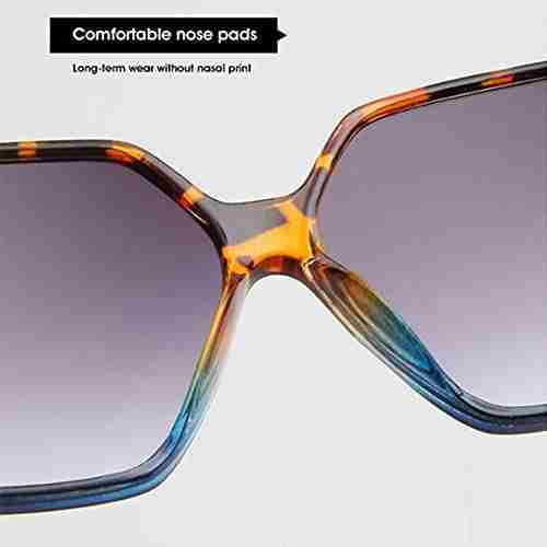 AUGEN By Visions India Retro Vintage Oversized Abstract Unisex Sunglasses UV400 Protected Large Size (Black2, 141) - Pack of 1