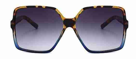 AUGEN By Visions India Retro Vintage Oversized Abstract Unisex Sunglasses UV400 Protected Large Size (Blue, 141) - Pack of 1