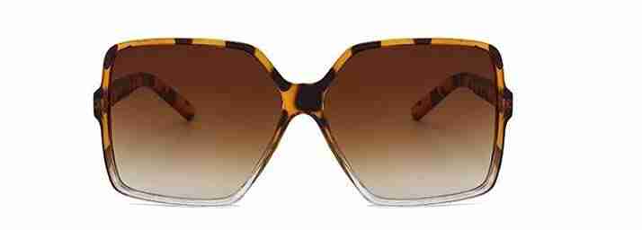 AUGEN By Visions India Retro Vintage Oversized Abstract Unisex Sunglasses UV400 Protected Large Size (DaBrown, 141) - Pack of 1