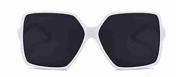 AUGEN By Visions India Retro Vintage Oversized Abstract Unisex Sunglasses UV400 Protected Large Size (White, 141) - Pack of 1