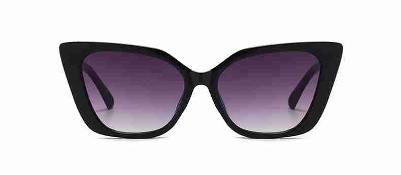 AUGEN By Visions India Retro Vintage Cateye Abstract Unisex Sunglasses UV400 Protected Medium Size (Black, 143)