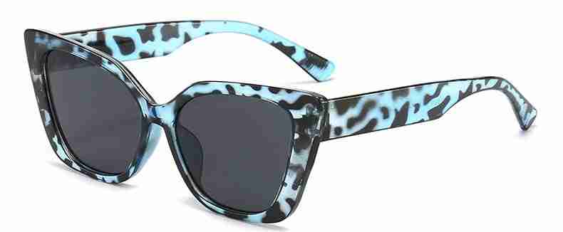AUGEN By Visions India Retro Vintage Cateye Abstract Unisex Sunglasses UV400 Protected Medium Size (Blue, 143)
