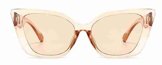 AUGEN By Visions India Retro Vintage Cateye Abstract Unisex Sunglasses UV400 Protected Medium Size (Brown, 143)