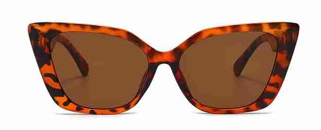 AUGEN By Visions India Retro Vintage Cateye Abstract Unisex Sunglasses UV400 Protected Medium Size (DaBrown, 143)