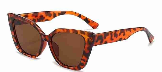 AUGEN By Visions India Retro Vintage Cateye Abstract Unisex Sunglasses UV400 Protected Medium Size (DaBrown, 143)
