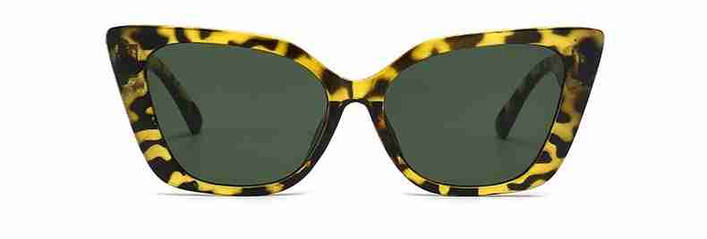 AUGEN By Visions India Retro Vintage Cateye Abstract Unisex Sunglasses UV400 Protected Medium Size (Green, 143)