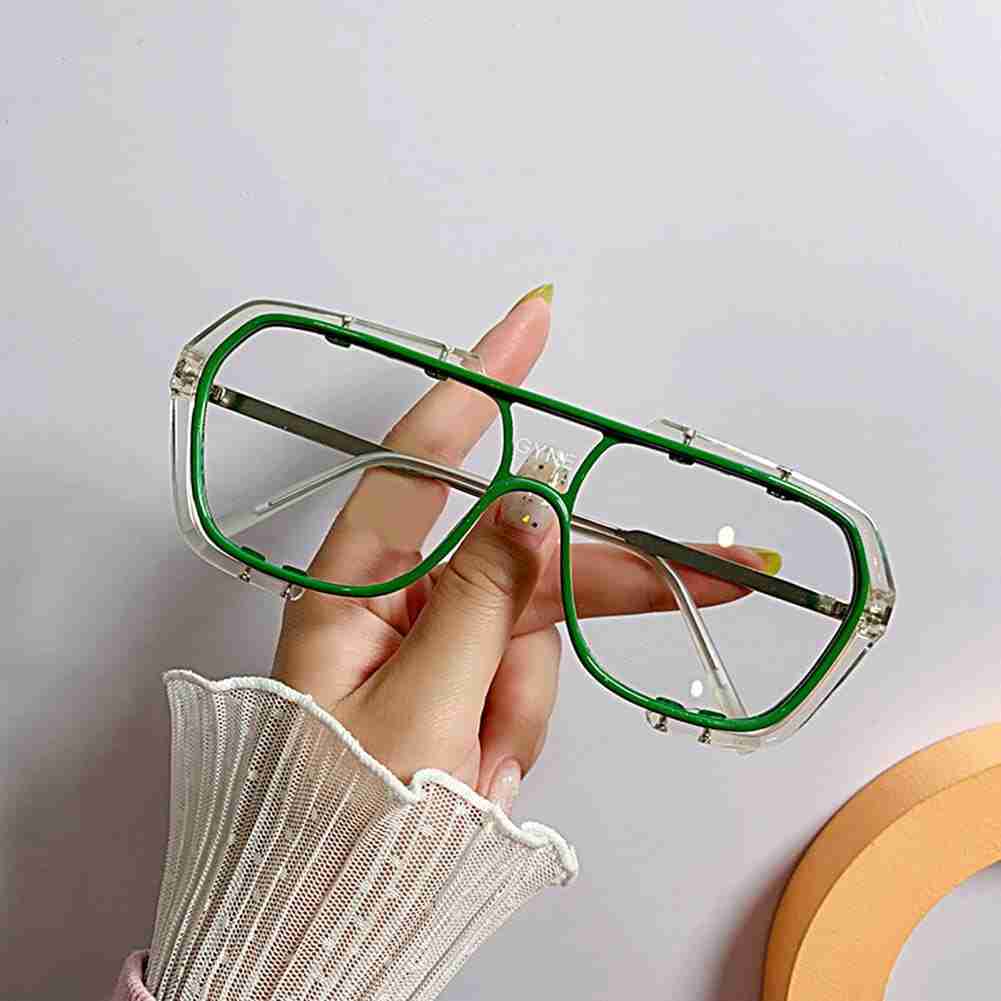 AUGEN By Visions India Retro Vintage Cateye Abstract Unisex Sunglasses UV400 Protected Medium Size (Green, 144) - Pack of 1