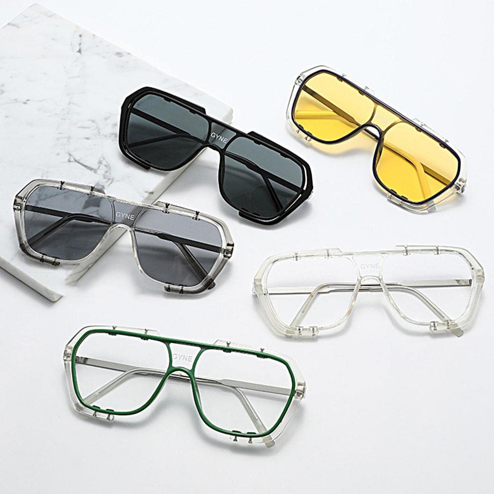 AUGEN By Visions India Retro Vintage Cateye Abstract Unisex Sunglasses UV400 Protected Medium Size (Green, 144) - Pack of 1