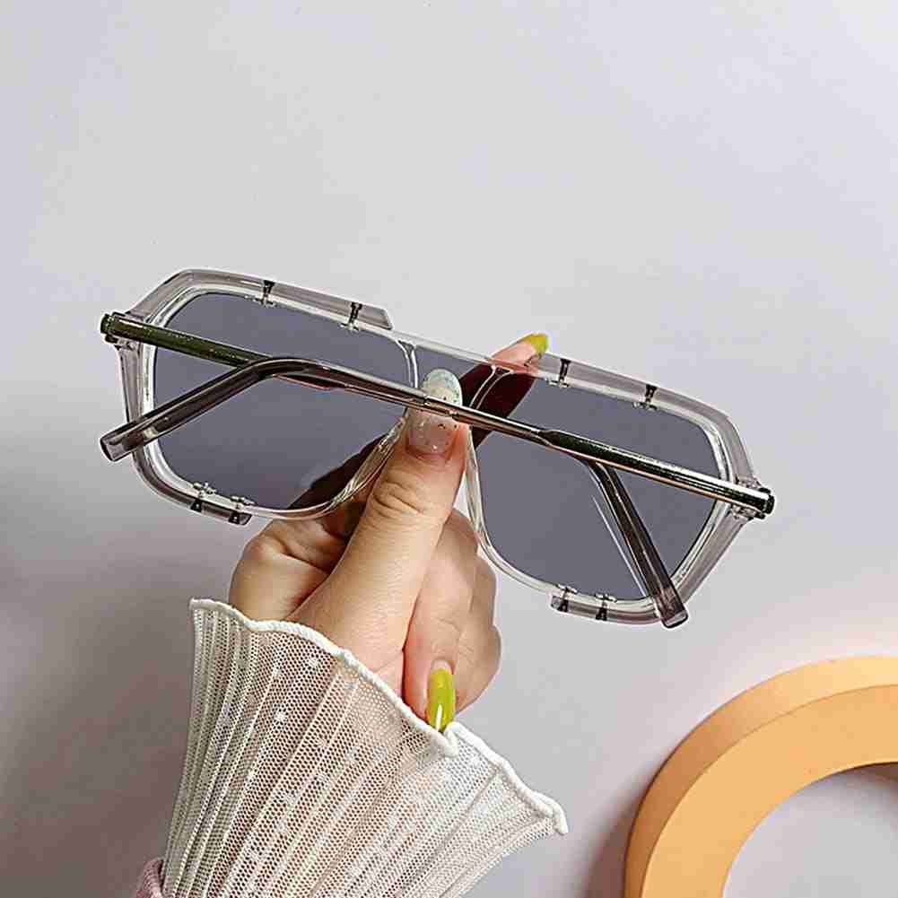 AUGEN By Visions India Retro Vintage Cateye Abstract Unisex Sunglasses UV400 Protected Medium Size (Grey, 144) - Pack of 1