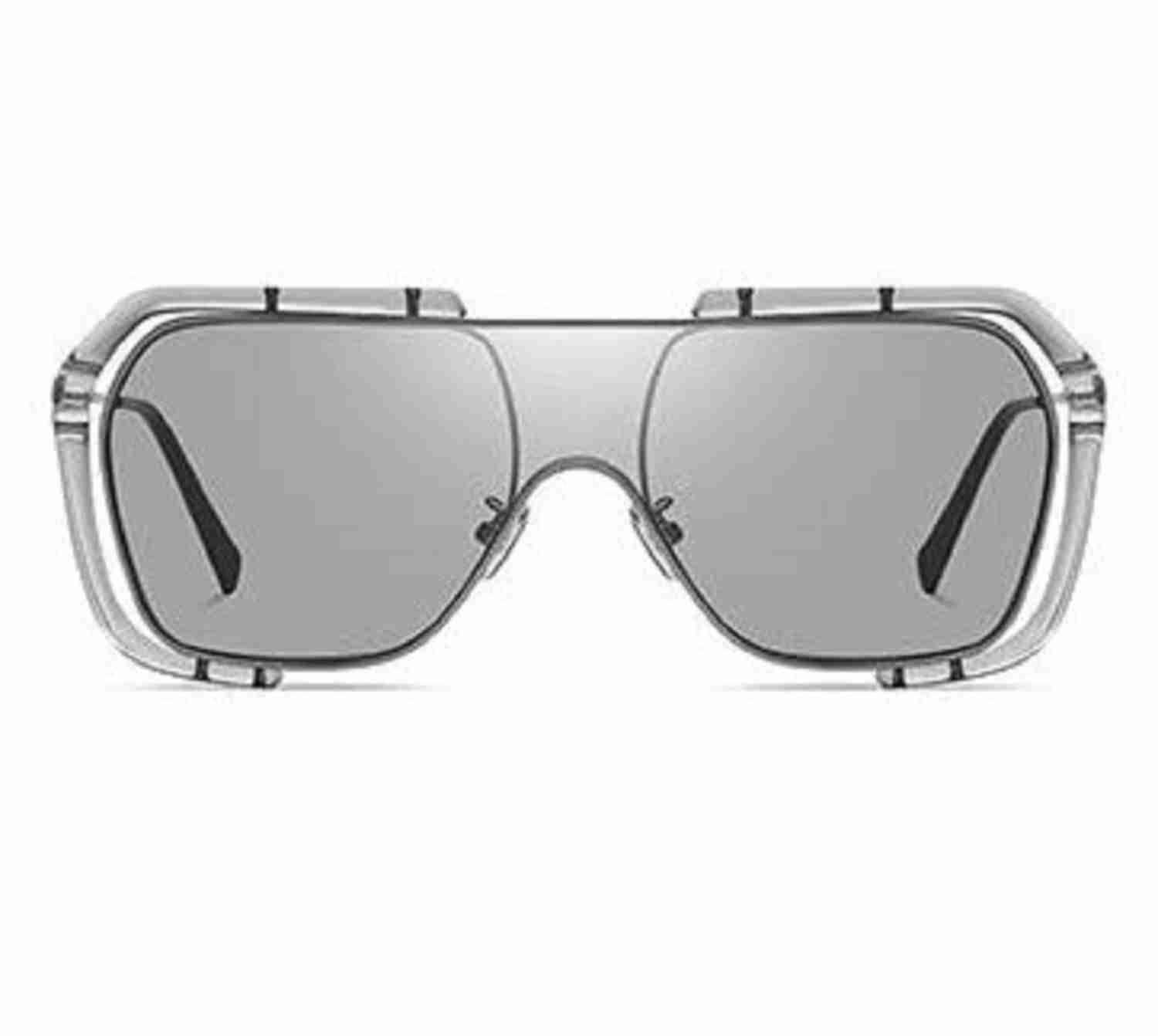 AUGEN By Visions India Retro Vintage Cateye Abstract Unisex Sunglasses UV400 Protected Medium Size (Grey, 144) - Pack of 1