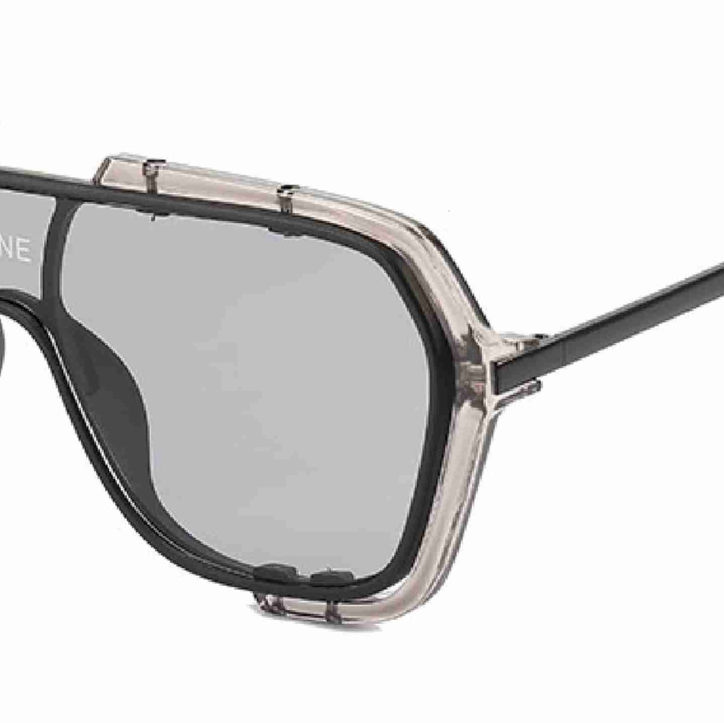 AUGEN By Visions India Retro Vintage Cateye Abstract Unisex Sunglasses UV400 Protected Medium Size (Grey, 144) - Pack of 1