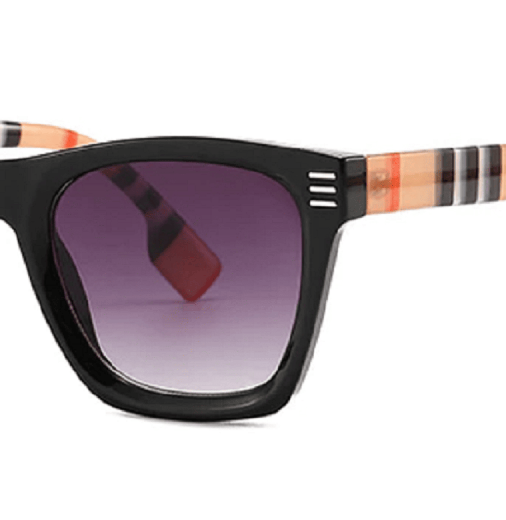 AUGEN By Visions India Retro Vintage Square Abstract Unisex Sunglasses UV400 Protected Medium Size (C2, 146)