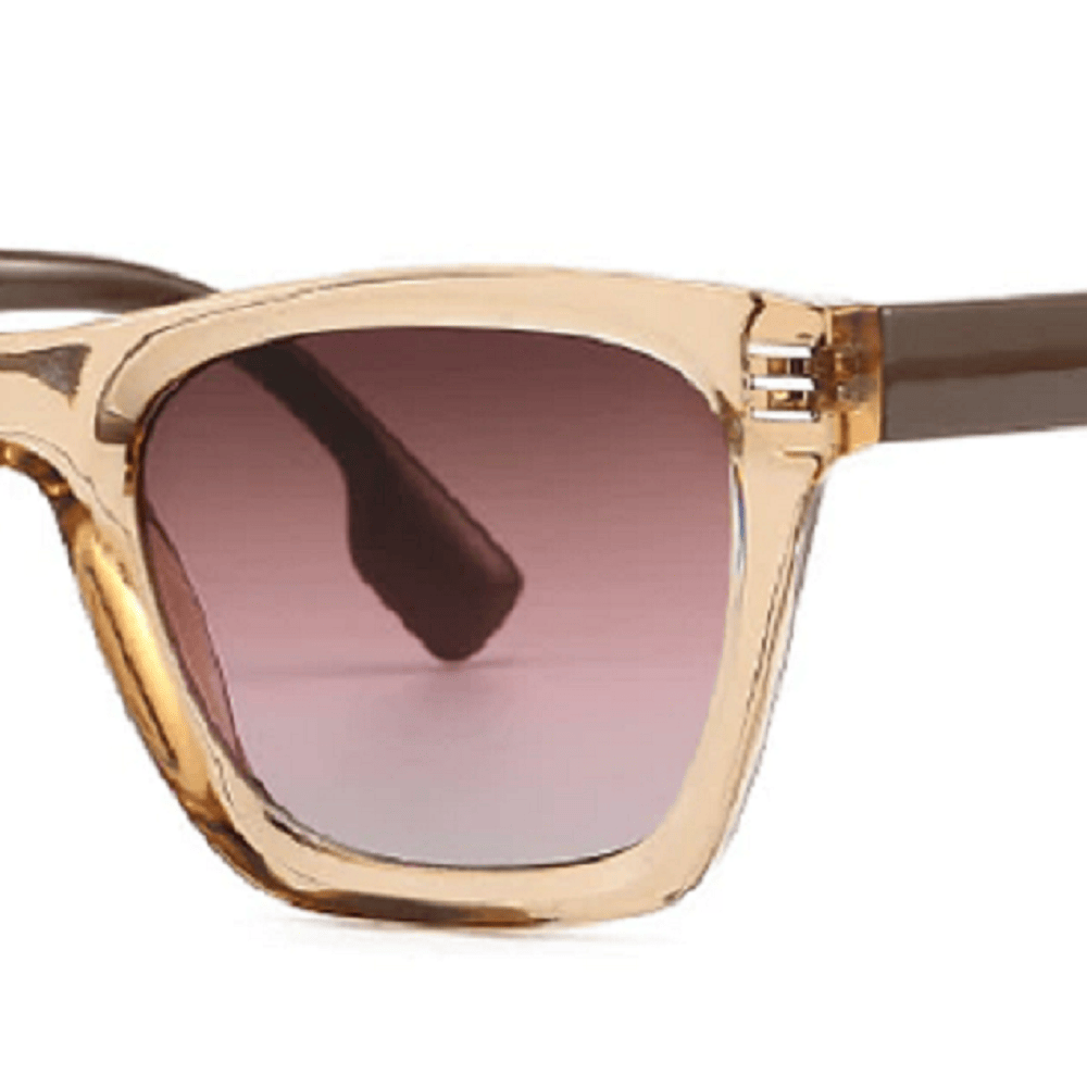 AUGEN By Visions India Retro Vintage Square Abstract Unisex Sunglasses UV400 Protected Medium Size (C5, 146)