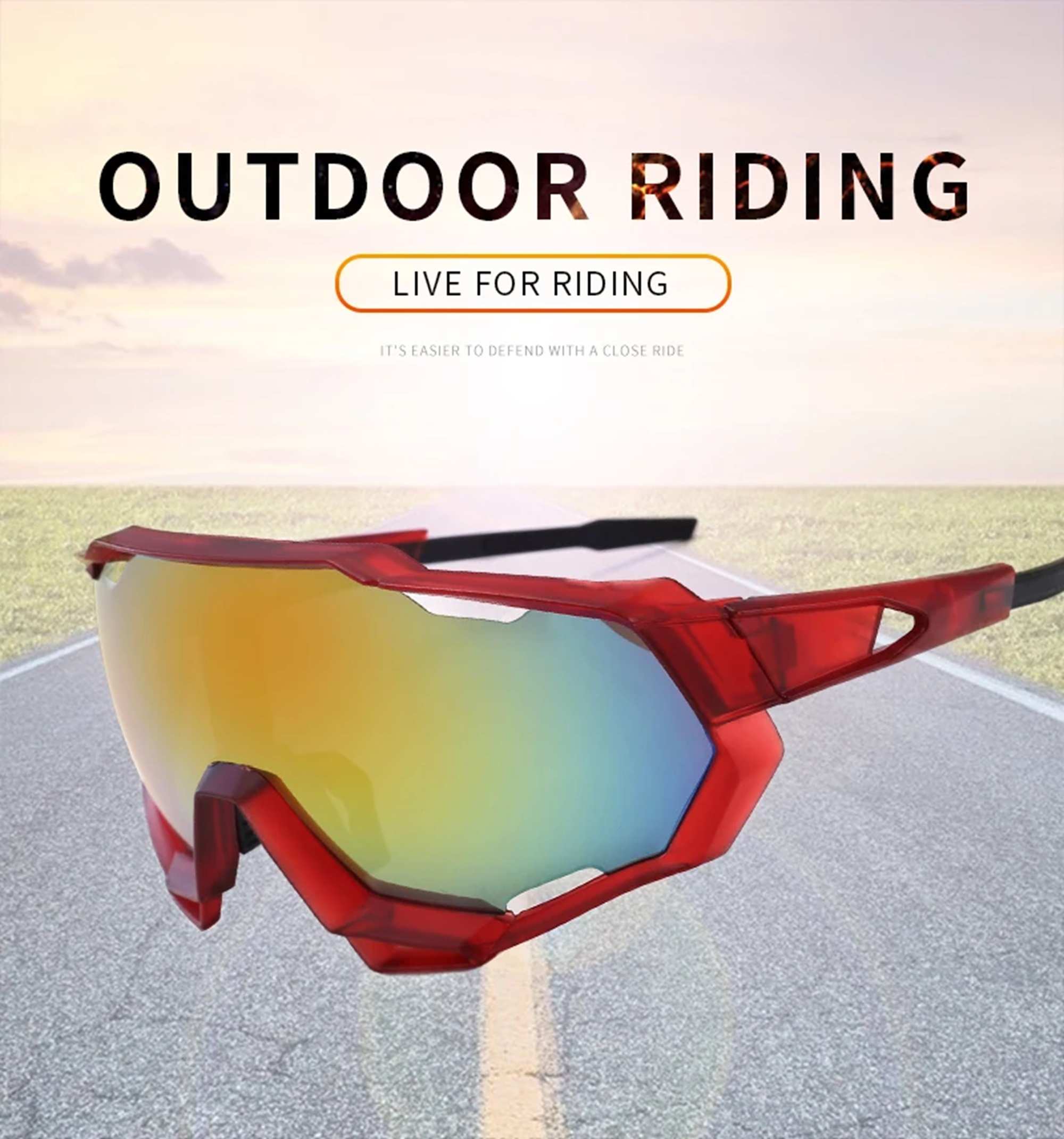 AUGEN By Visions India Sports Mirrored Wraparound Sunglasses for Cycling Cricket Riding Trekking Full Coverage UV 400 Protection Abstract Unisex Sunglass Large (C1, 154)
