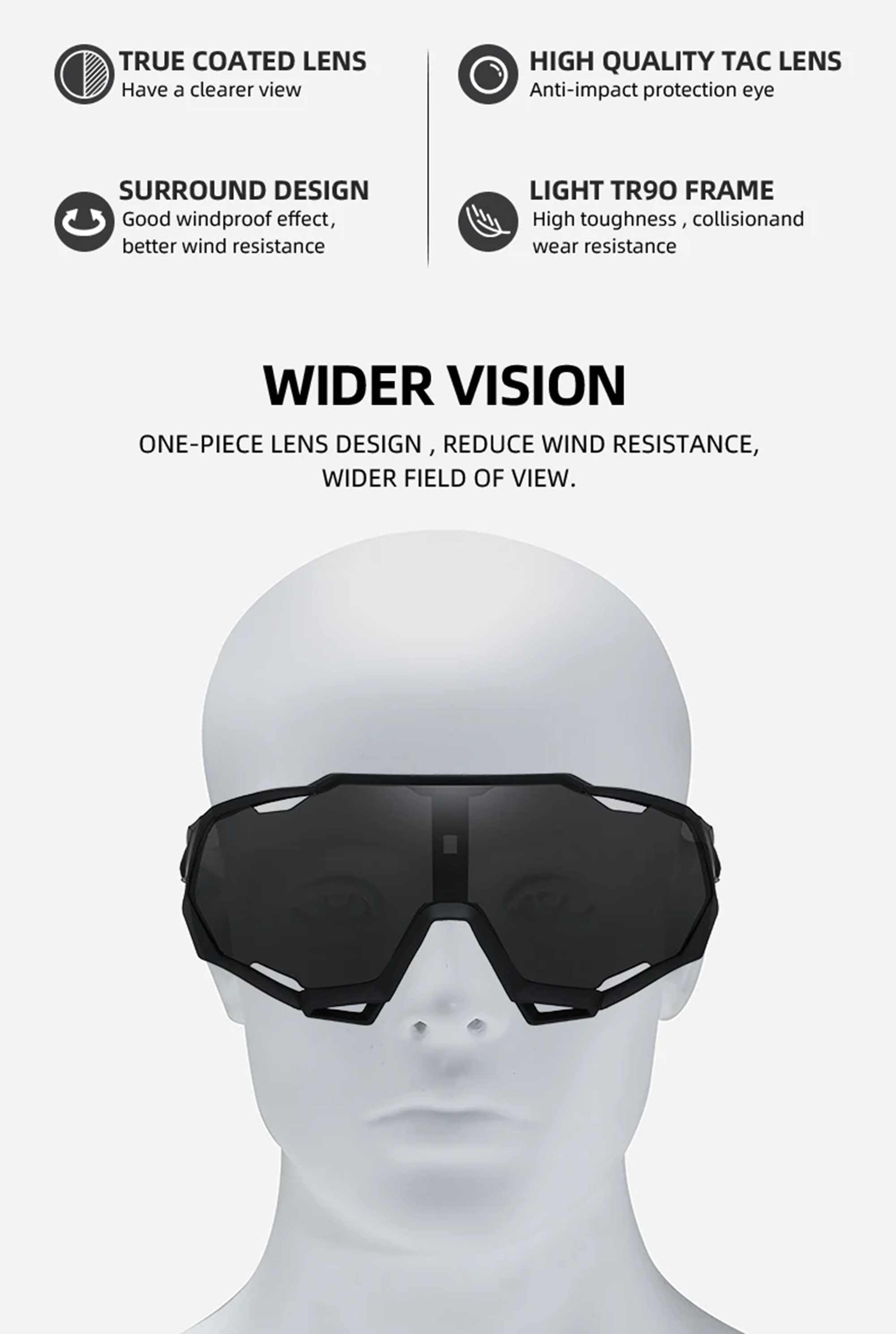 AUGEN By Visions India Sports Mirrored Wraparound Sunglasses for Cycling Cricket Riding Trekking Full Coverage UV 400 Protection Abstract Unisex Sunglass Large (C11, 154)