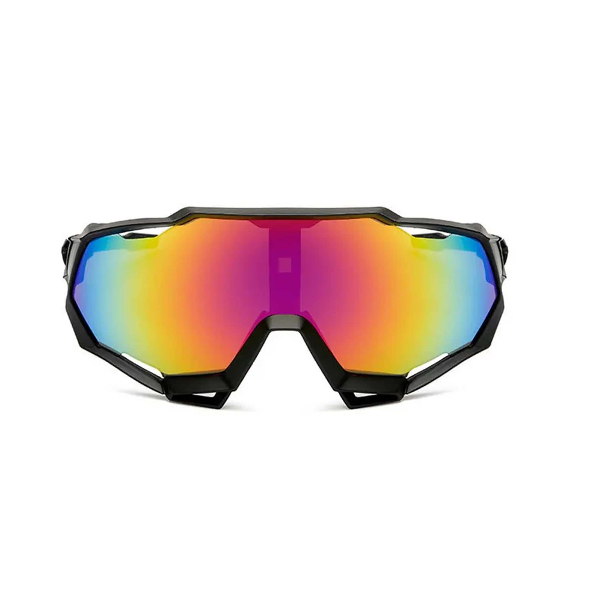 AUGEN By Visions India Sports Mirrored Wraparound Sunglasses for Cycling Cricket Riding Trekking Full Coverage UV 400 Protection Abstract Unisex Sunglasses Large Size (C3, 154)