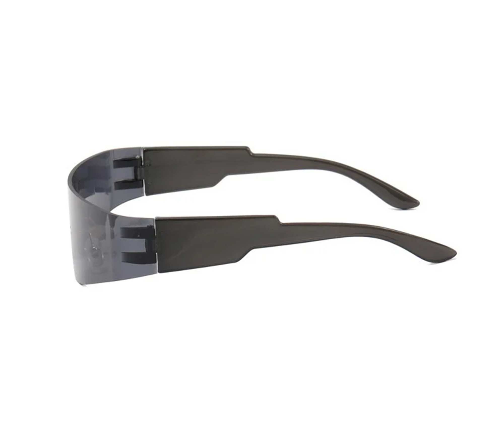 AUGEN By Visions India Y2K Rimless Futuristic Wrap Around Sunglasses, Trendy Cyberpunk Visor Sunglasses Monoblock Cyclops Shades UV 400 Protection Abstract Unisex Sunglass Medium (C1, 156)