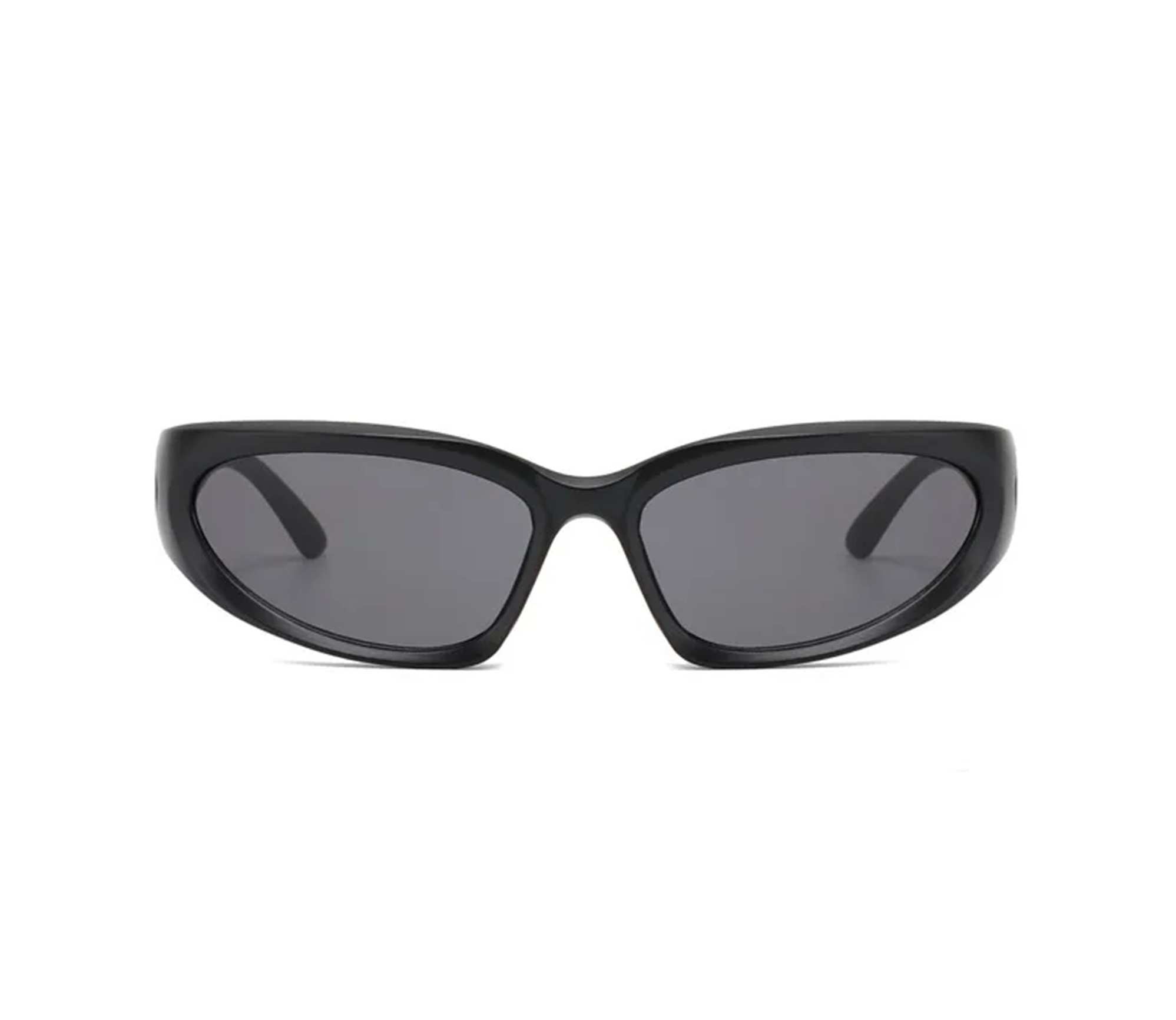 AUGEN By Visions India Y2K Futuristic Wrap Around Sunglasses, Trendy Cyberpunk Visor Sunglasses Monoblock Cyclops Shades UV 400 Protection Abstract Unisex Sunglass Medium (C1, 157)