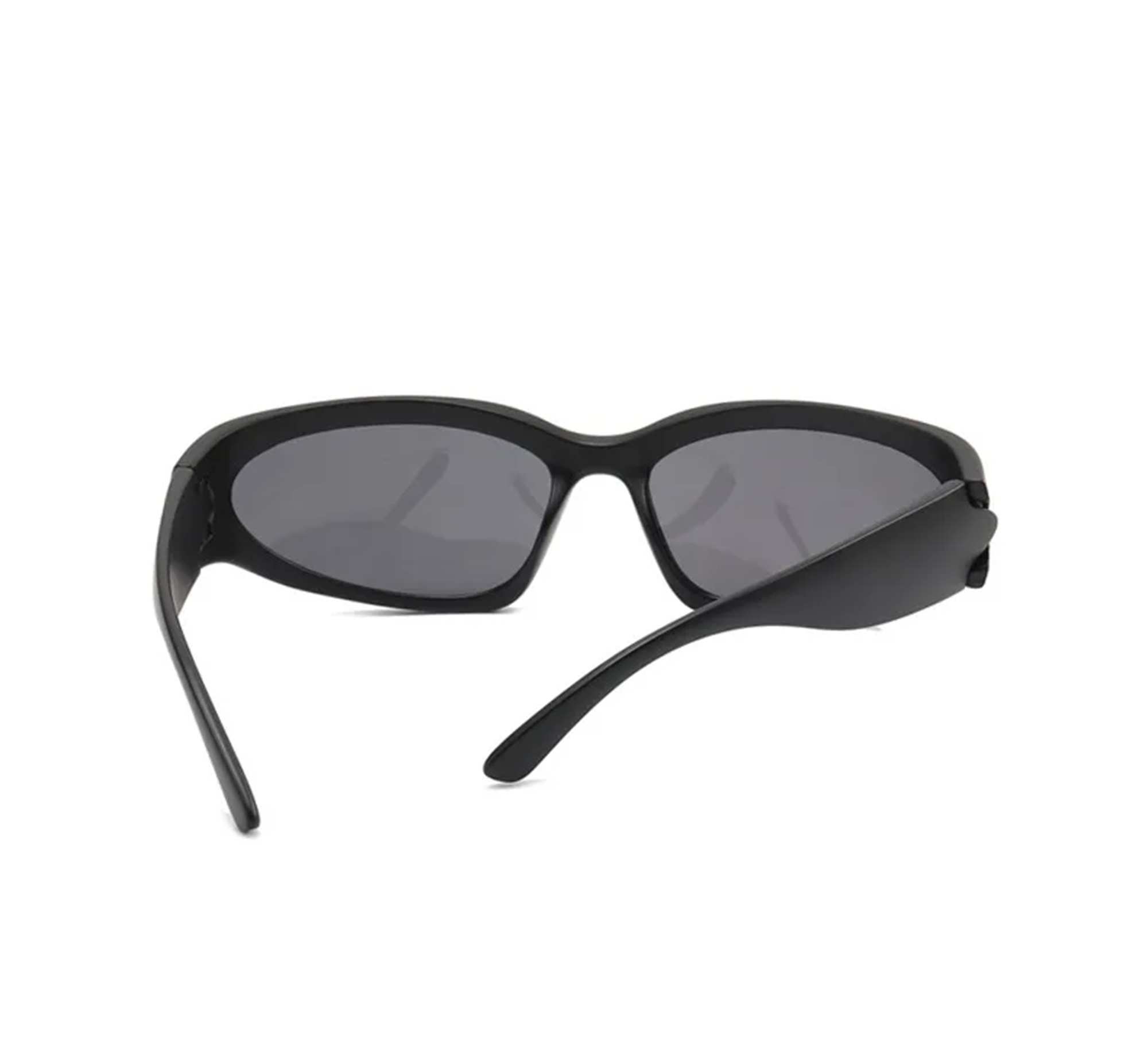 AUGEN By Visions India Y2K Futuristic Wrap Around Sunglasses, Trendy Cyberpunk Visor Sunglasses Monoblock Cyclops Shades UV 400 Protection Abstract Unisex Sunglass Medium (C1, 157)
