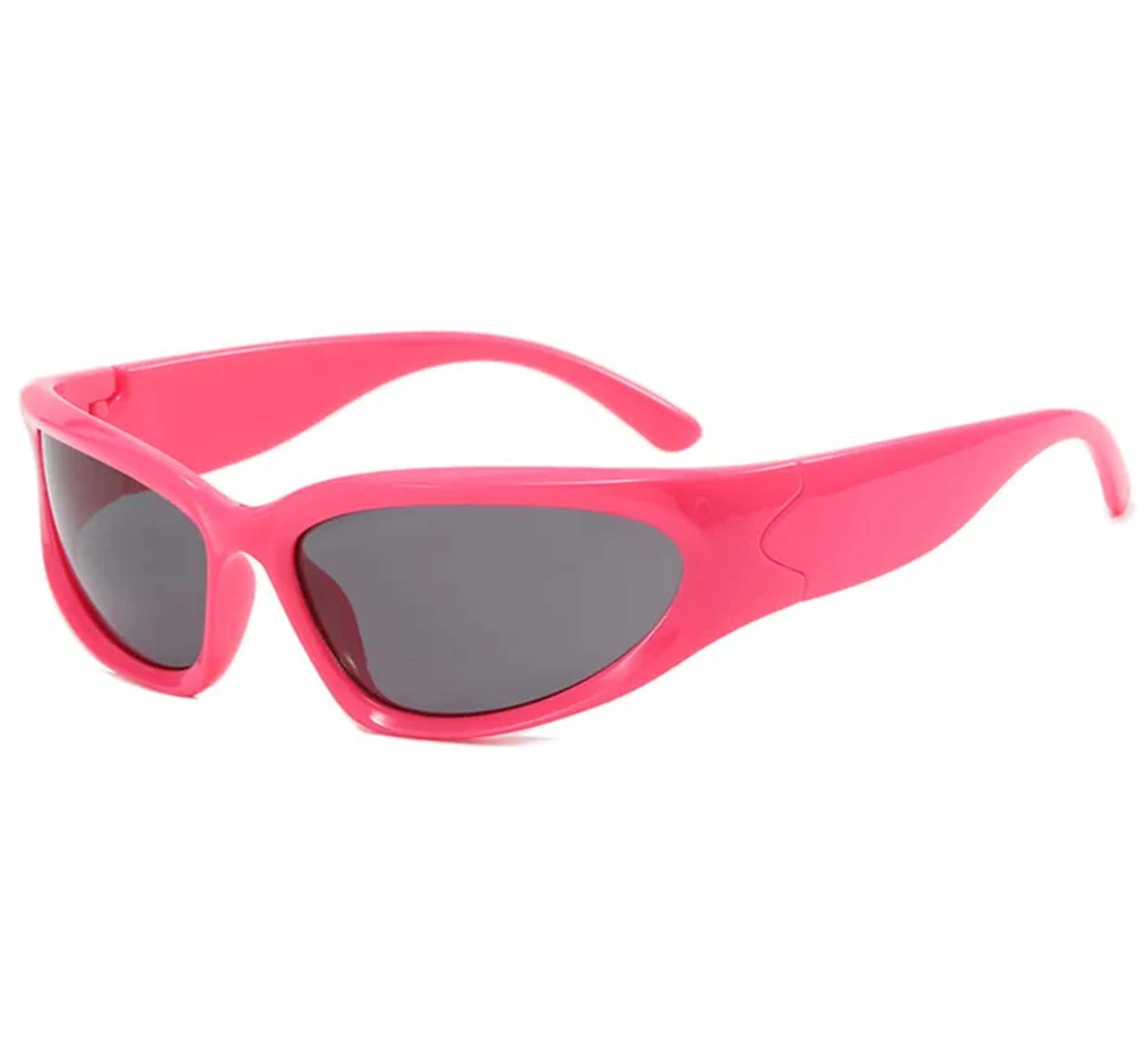 AUGEN By Visions India Y2K Futuristic Wrap Around Sunglasses, Trendy Cyberpunk Visor Sunglasses Monoblock Cyclops Shades UV 400 Protection Abstract Unisex Sunglasses Medium (C2, 157)