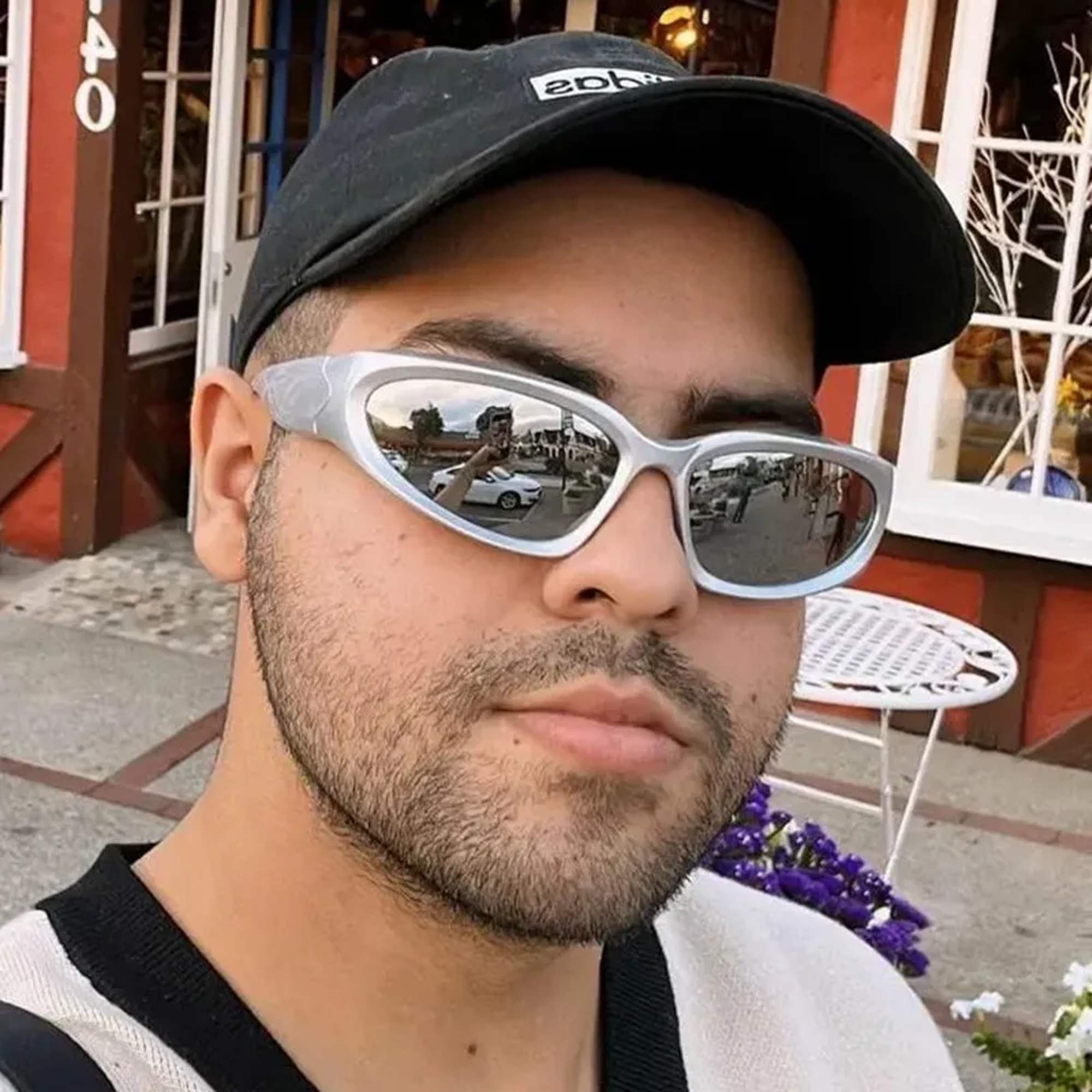 AUGEN By Visions India Y2K Futuristic Wrap Around Sunglasses, Trendy Cyberpunk Visor Sunglasses Monoblock Cyclops Shades UV 400 Protection Abstract Unisex Sunglasses Medium (C2, 157)