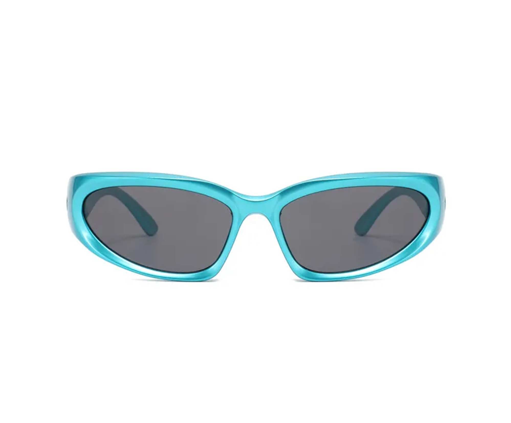 AUGEN By Visions India Y2K Futuristic Wrap Around Sunglasses, Trendy Cyberpunk Visor Sunglasses Monoblock Cyclops Shades UV 400 Protection Abstract Unisex Sunglasses Medium (C4, 157)