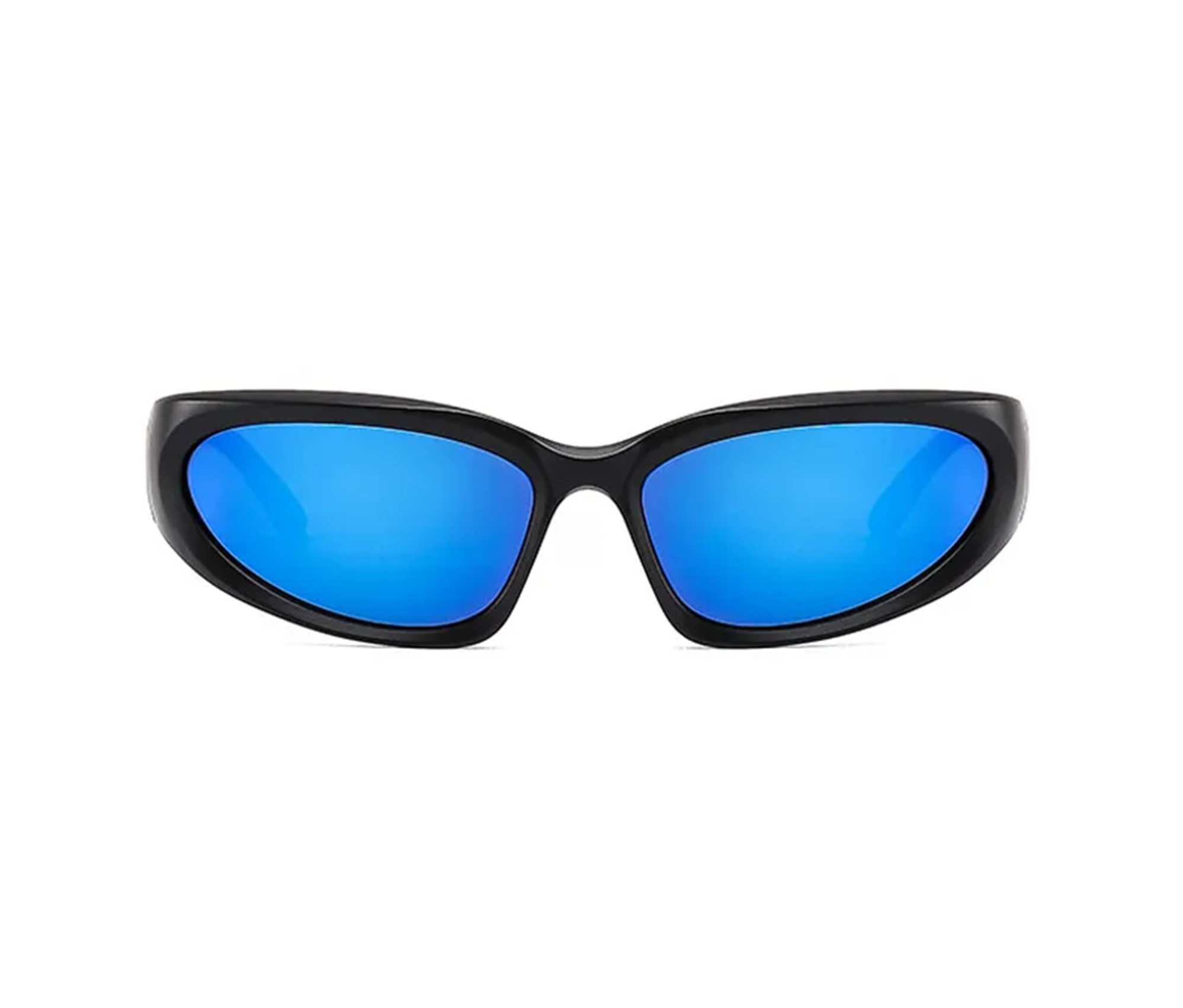 AUGEN By Visions India Y2K Futuristic Wrap Around Sunglasses, Trendy Cyberpunk Visor Sunglasses Monoblock Cyclops Shades UV 400 Protection Abstract Unisex Sunglasses Medium (C7, 157)