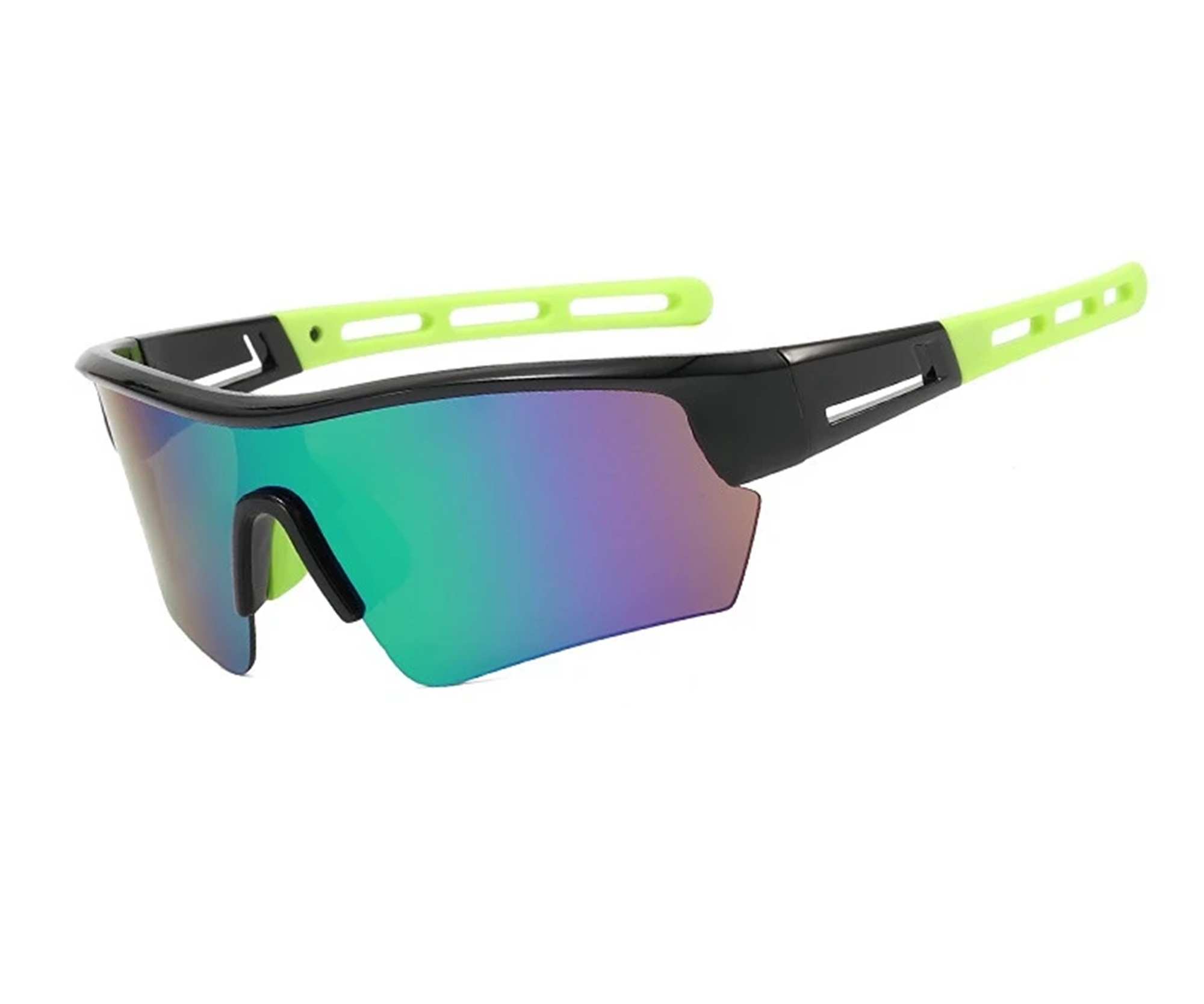 AUGEN By Visions India Sports Mirrored Wraparound Sunglasses for Cycling Cricket Riding Trekking Full Coverage UV 400 Protection Abstract Unisex Sunglasses Large (C2, 158)