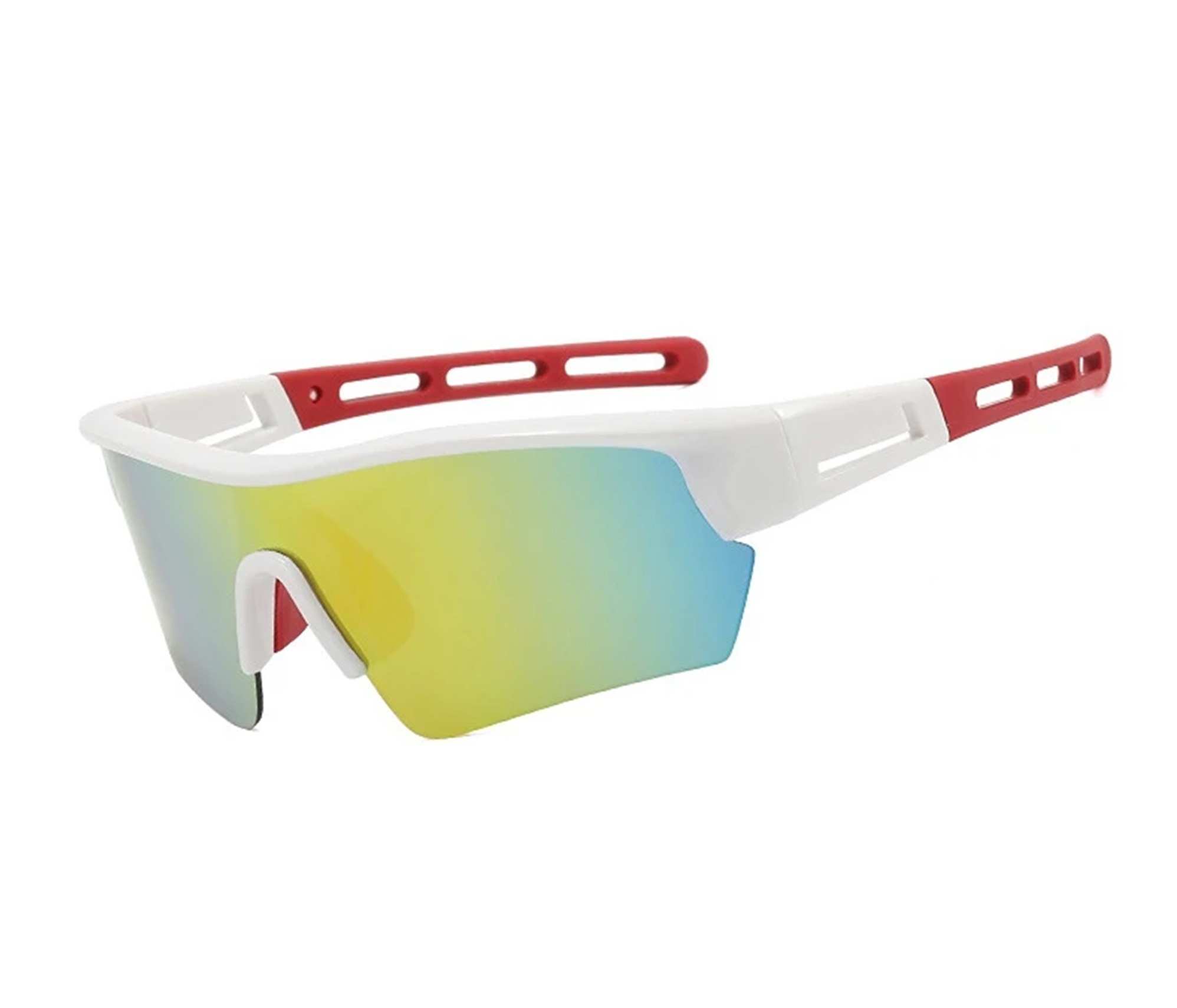 AUGEN By Visions India Sports Mirrored Wraparound Sunglasses for Cycling Cricket Riding Trekking Full Coverage UV 400 Protection Abstract Unisex Sunglasses Large (C3, 158)
