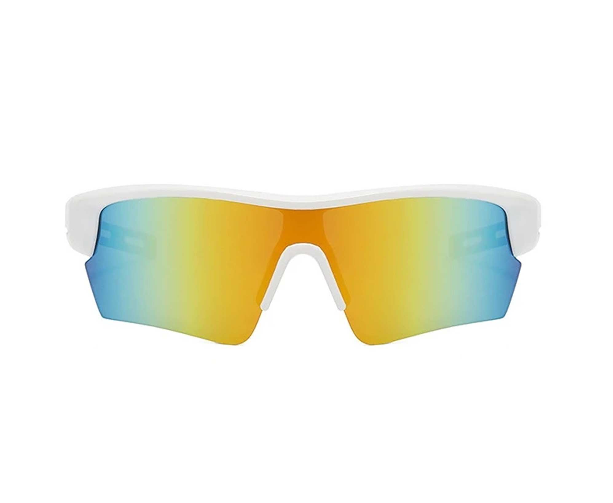 AUGEN By Visions India Sports Mirrored Wraparound Sunglasses for Cycling Cricket Riding Trekking Full Coverage UV 400 Protection Abstract Unisex Sunglasses Large (C3, 158)
