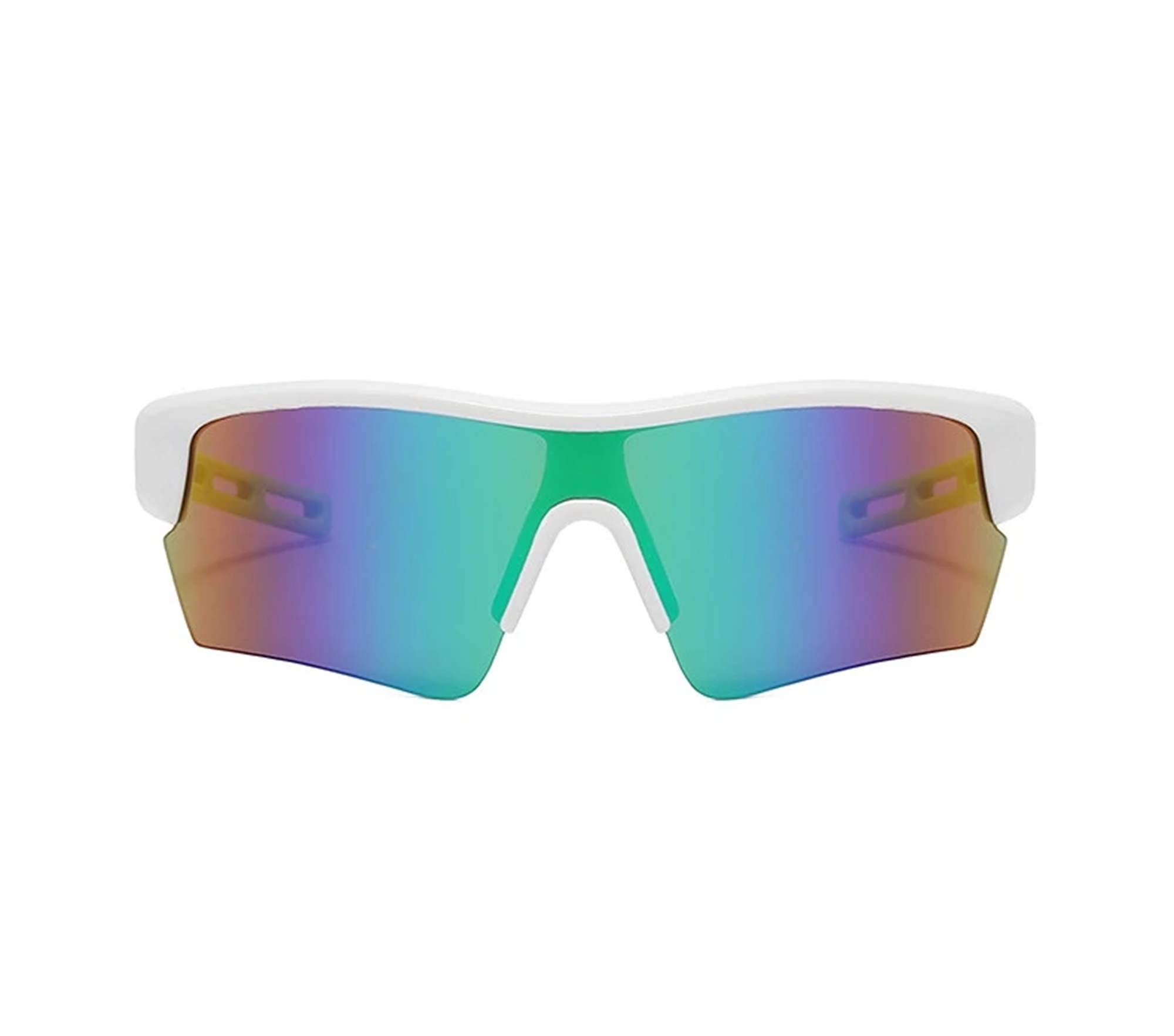 AUGEN By Visions India Sports Mirrored Wraparound Sunglasses for Cycling Cricket Riding Trekking Full Coverage UV 400 Protection Abstract Unisex Sunglasses Large Size (C4, 158)