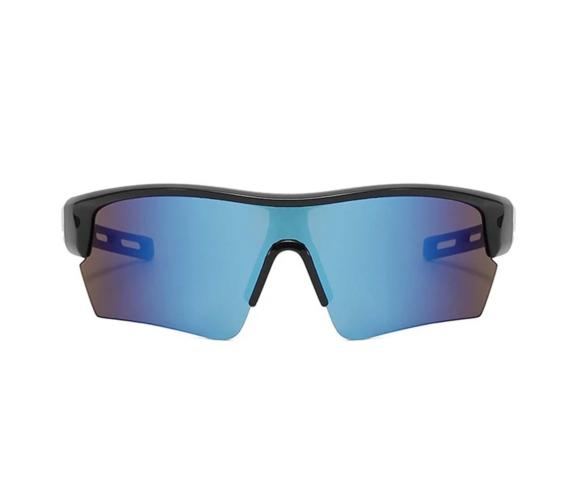 AUGEN By Visions India Sports Mirrored Wraparound Sunglasses for Cycling Cricket Riding Trekking Full Coverage UV 400 Protection Abstract Unisex Sunglasses Large (C5, 158)