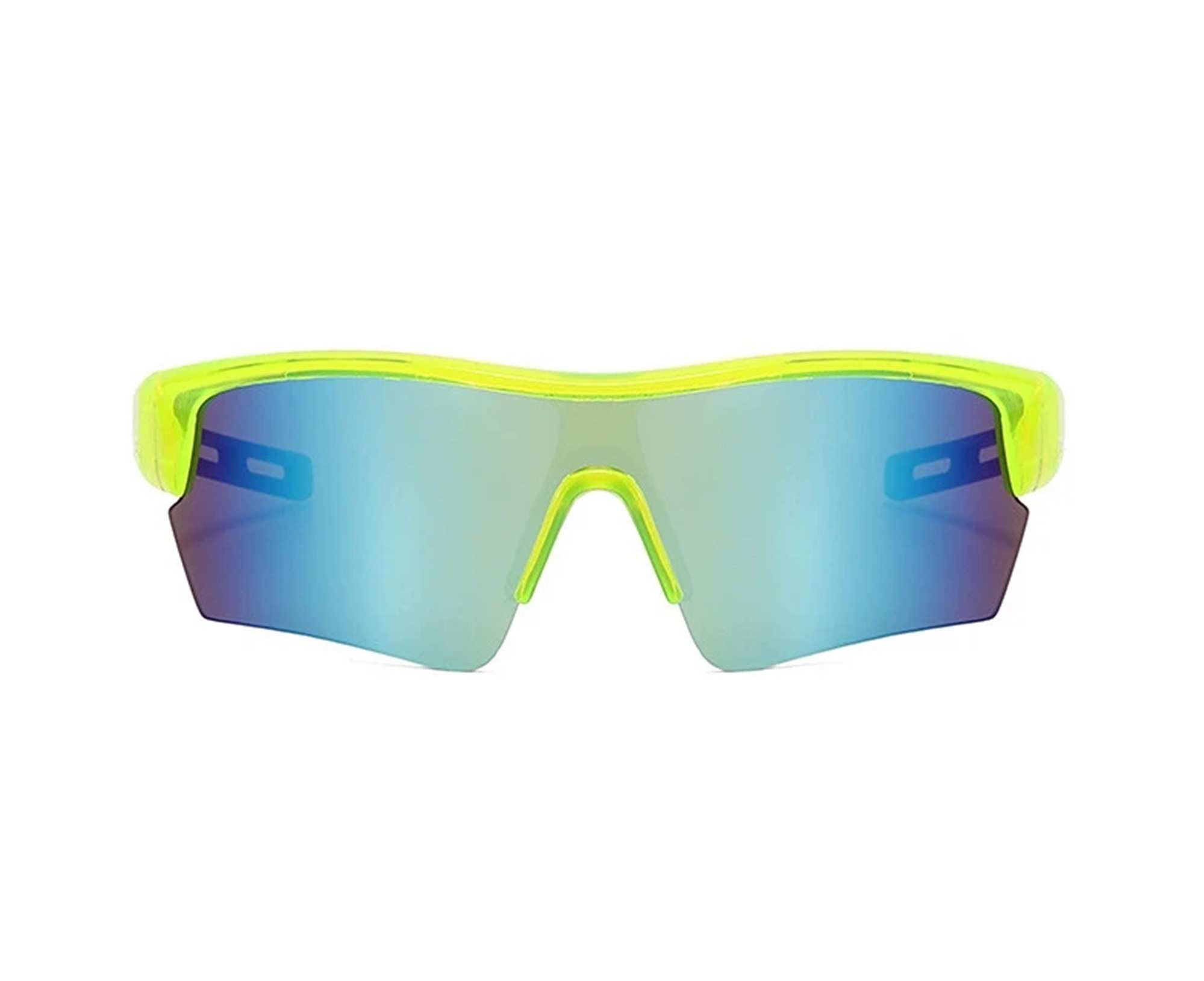 AUGEN By Visions India Sports Mirrored Wraparound Sunglasses for Cycling Cricket Riding Trekking Full Coverage UV 400 Protection Abstract Unisex Sunglasses Large (C6, 158)