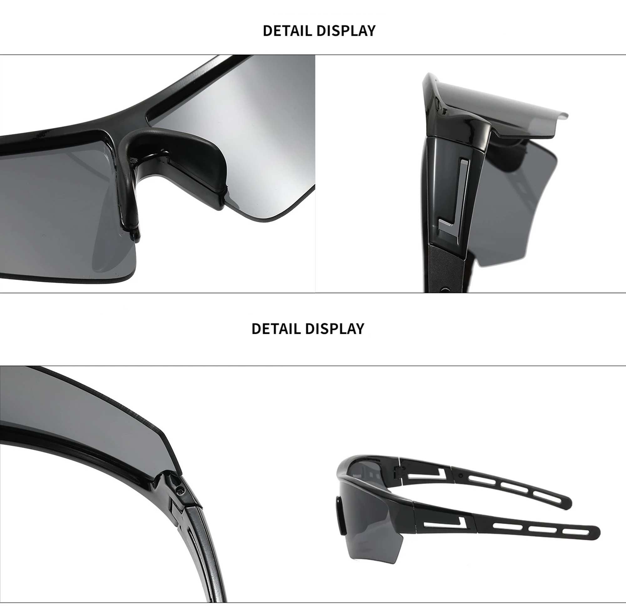 AUGEN By Visions India Sports Mirrored Wraparound Sunglasses for Cycling Cricket Riding Trekking Full Coverage UV 400 Protection Abstract Unisex Sunglasses Large (C8, 158)