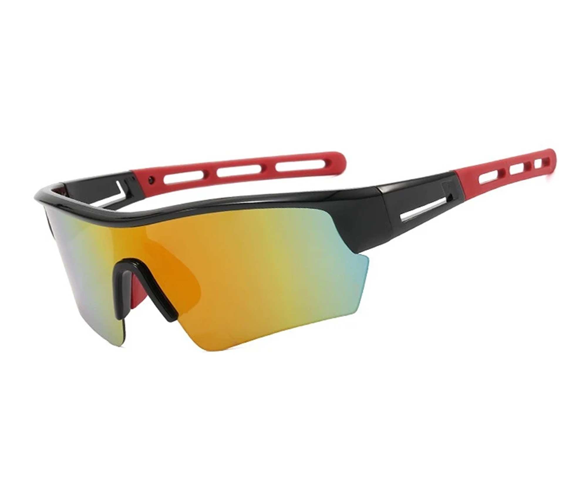 AUGEN By Visions India Sports Mirrored Wraparound Sunglasses for Cycling Cricket Riding Trekking Full Coverage UV 400 Protection Abstract Unisex Sunglasses Large (C8, 158)