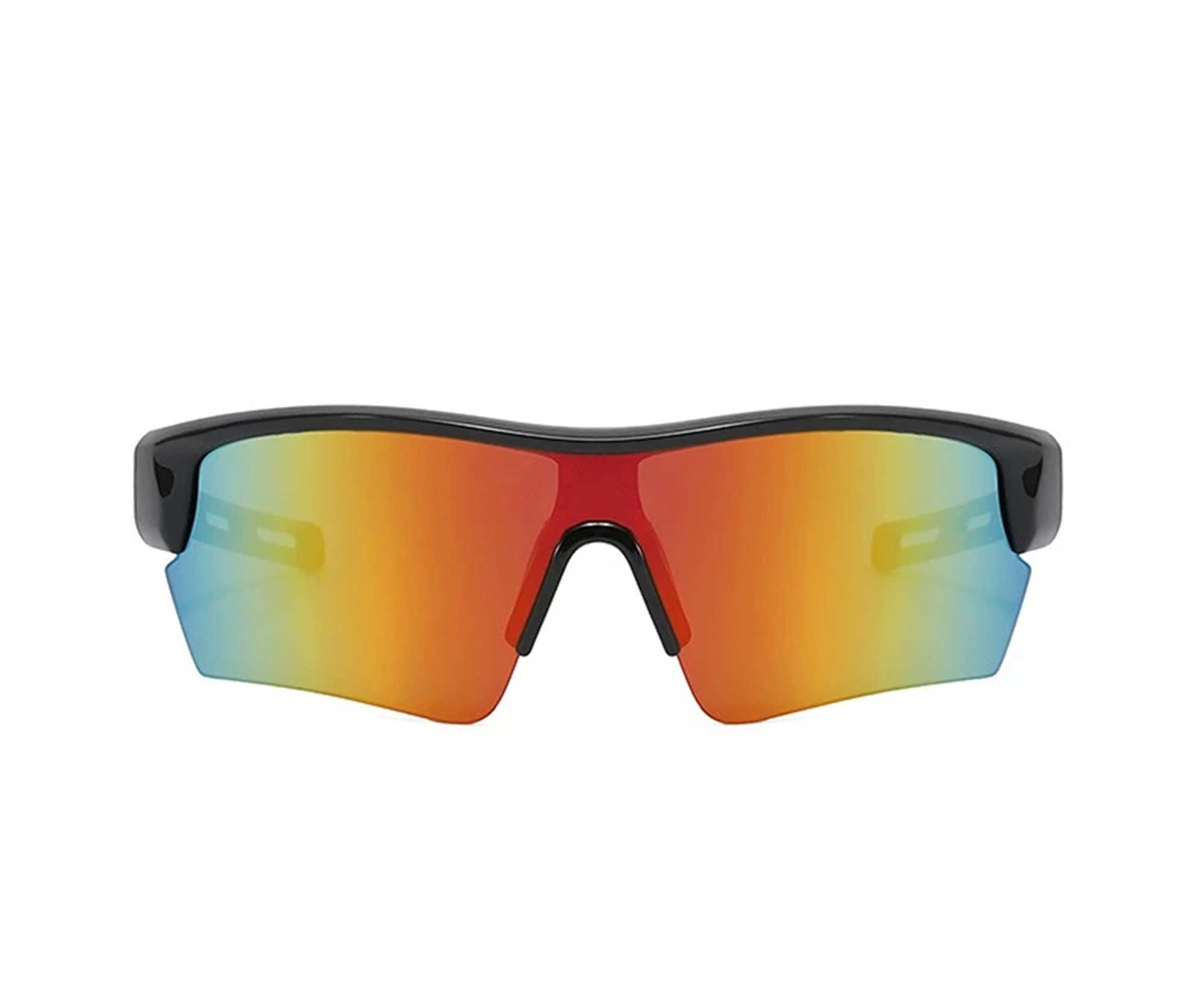 AUGEN By Visions India Sports Mirrored Wraparound Sunglasses for Cycling Cricket Riding Trekking Full Coverage UV 400 Protection Abstract Unisex Sunglasses Large (C8, 158)