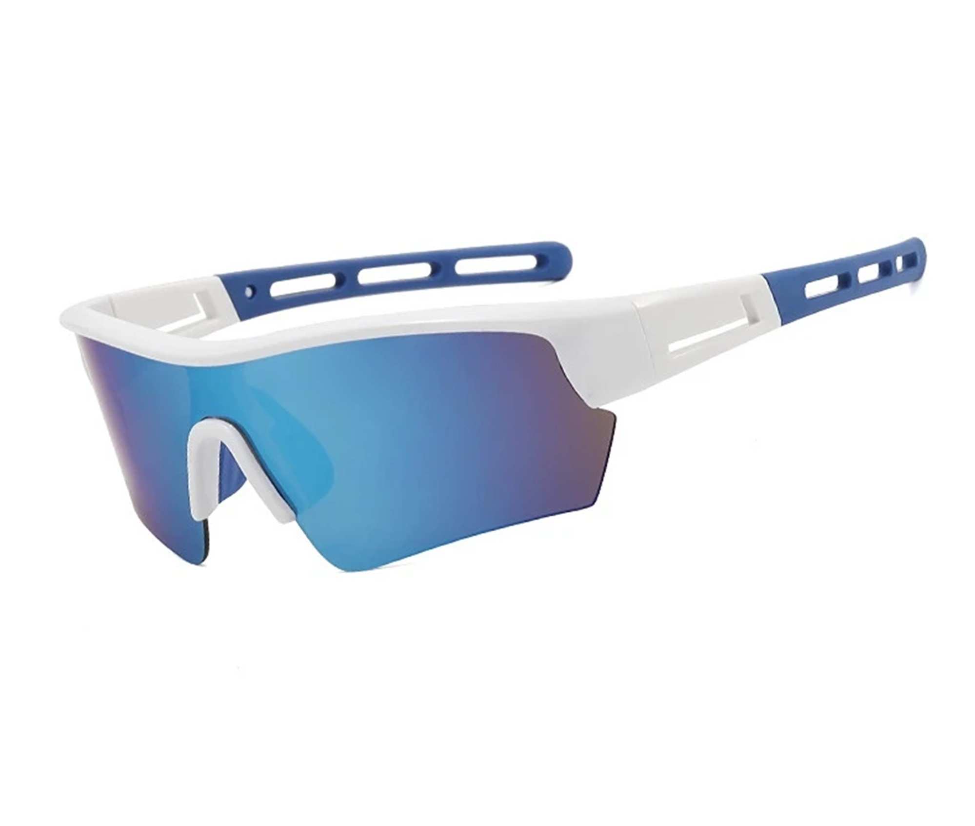 AUGEN By Visions India Sports Mirrored Wraparound Sunglasses for Cycling Cricket Riding Trekking Full Coverage UV 400 Protection Abstract Unisex Sunglasses Large (C9, 158)