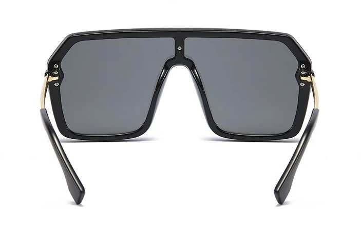 AUGEN By Visions India Retro Vintage Square Abstract Unisex Sunglasses Polarized UV400 Protected Large Size (C1, 159)