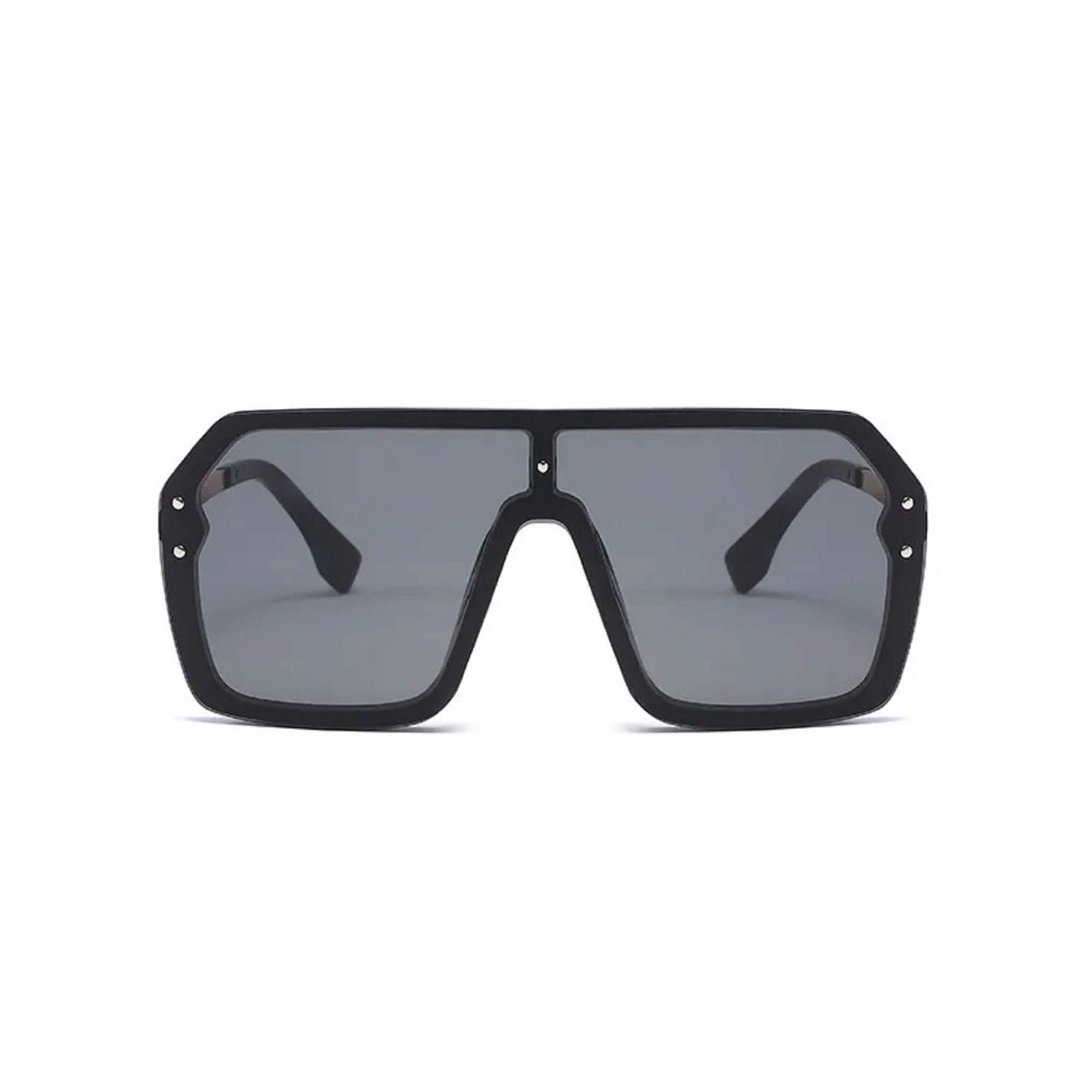 AUGEN By Visions India Retro Vintage Square Abstract Unisex Sunglasses Polarized UV400 Protected Large Size (C1, 159)