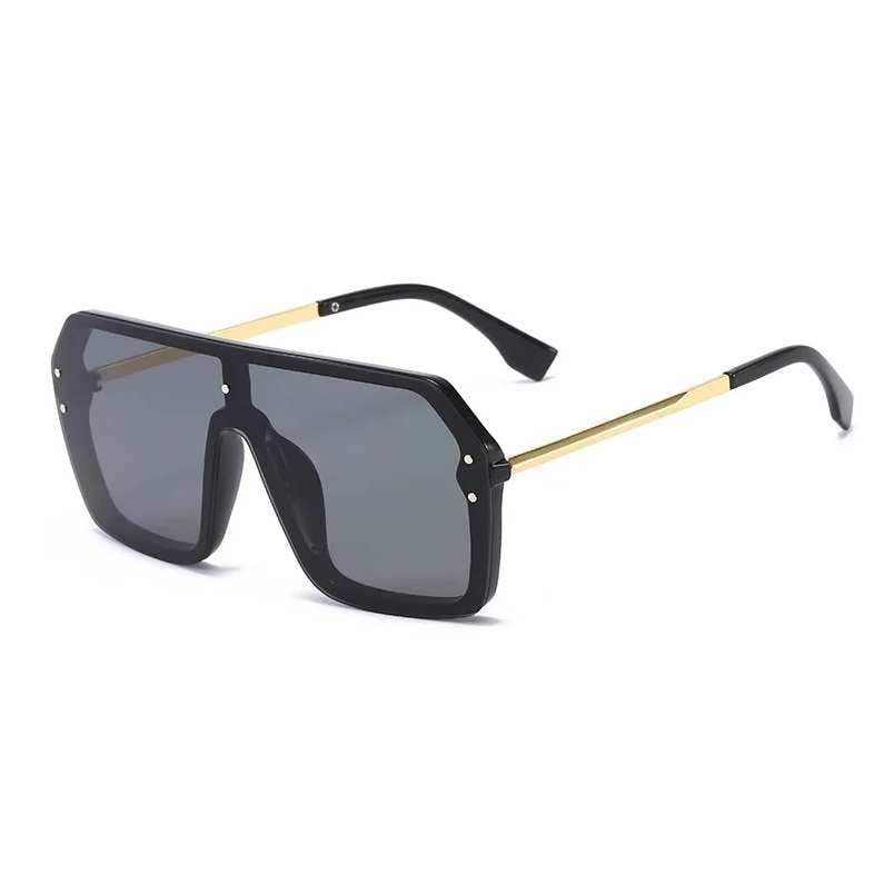 AUGEN By Visions India Retro Vintage Square Abstract Unisex Sunglasses Polarized UV400 Protected Large Size (C1, 159)