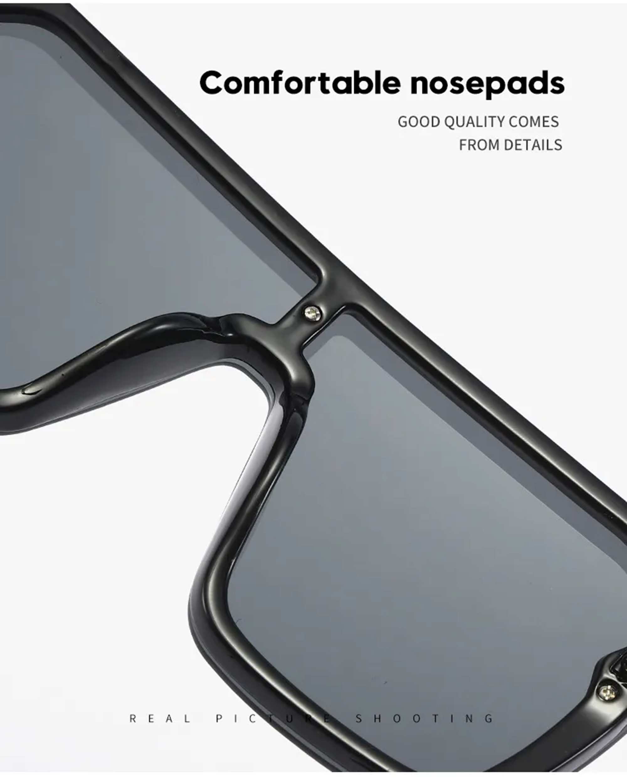 AUGEN By Visions India Retro Vintage Square Abstract Unisex Sunglasses Polarized UV400 Protected Large Size (C2, 159)
