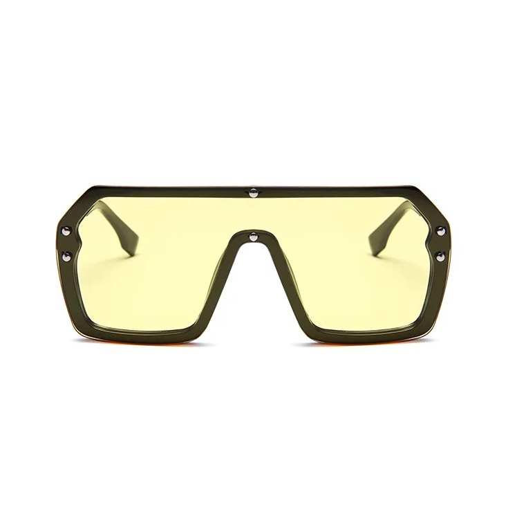 AUGEN By Visions India Retro Vintage Square Abstract Unisex Sunglasses Polarized UV400 Protected Large Size (C3, 159)