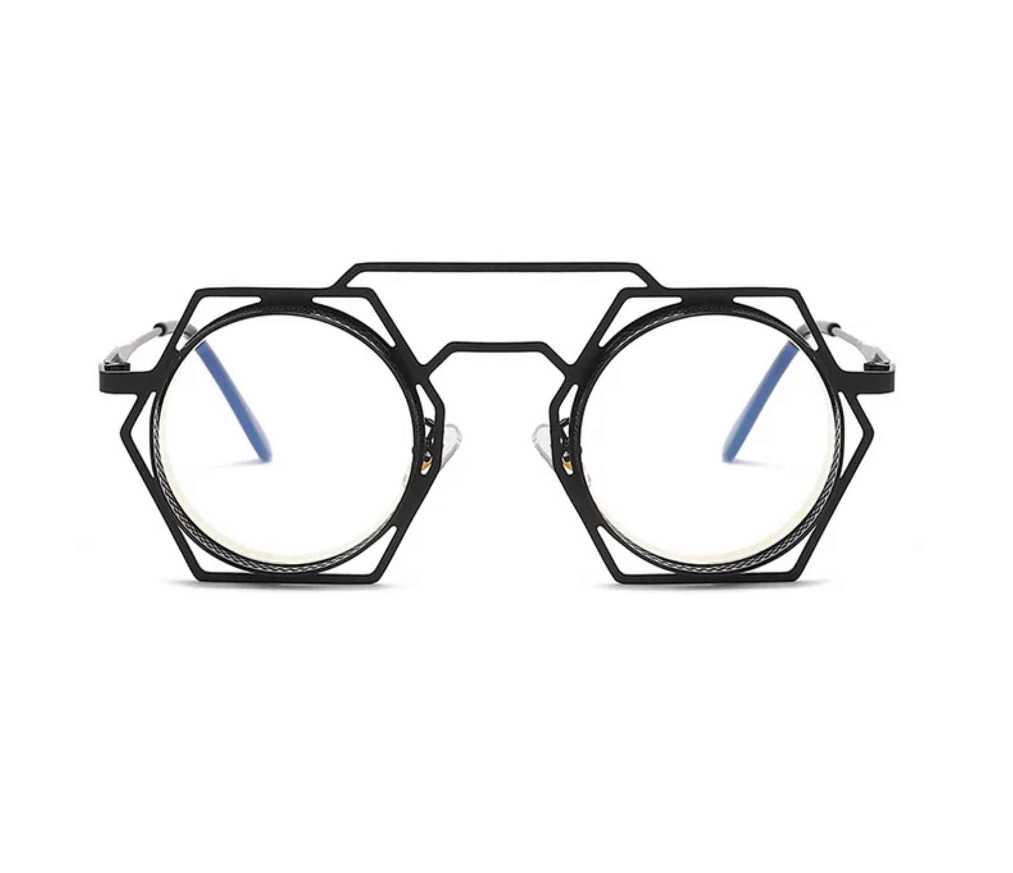 AUGEN By Visions India Retro Vintage Round Abstract Unisex Sunglasses UV400 Protected Medium Size (C3, 160)