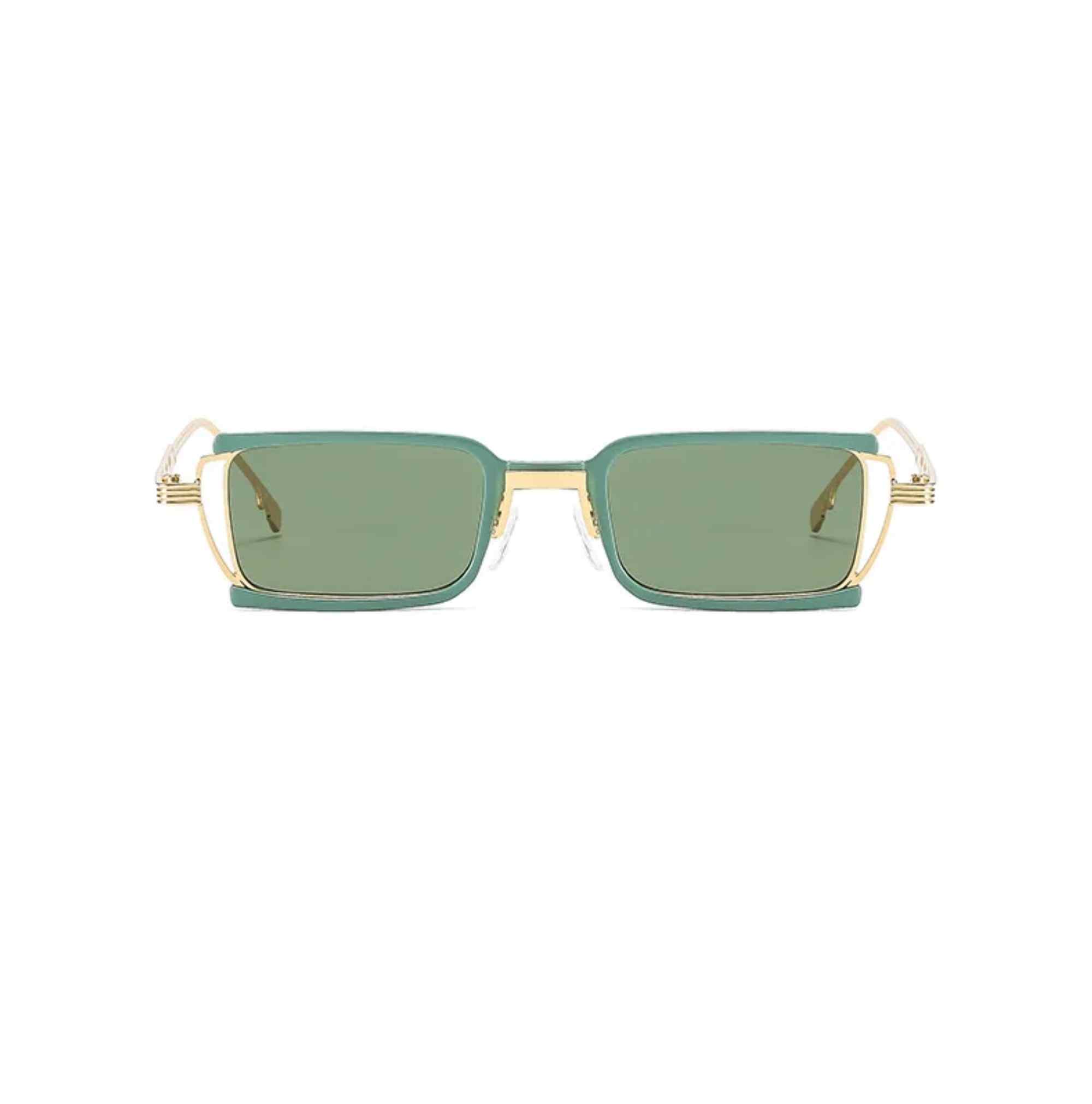AUGEN By Visions India Retro Vintage Square Abstract Unisex Sunglasses UV400 Protected Small Size (C2, 162)