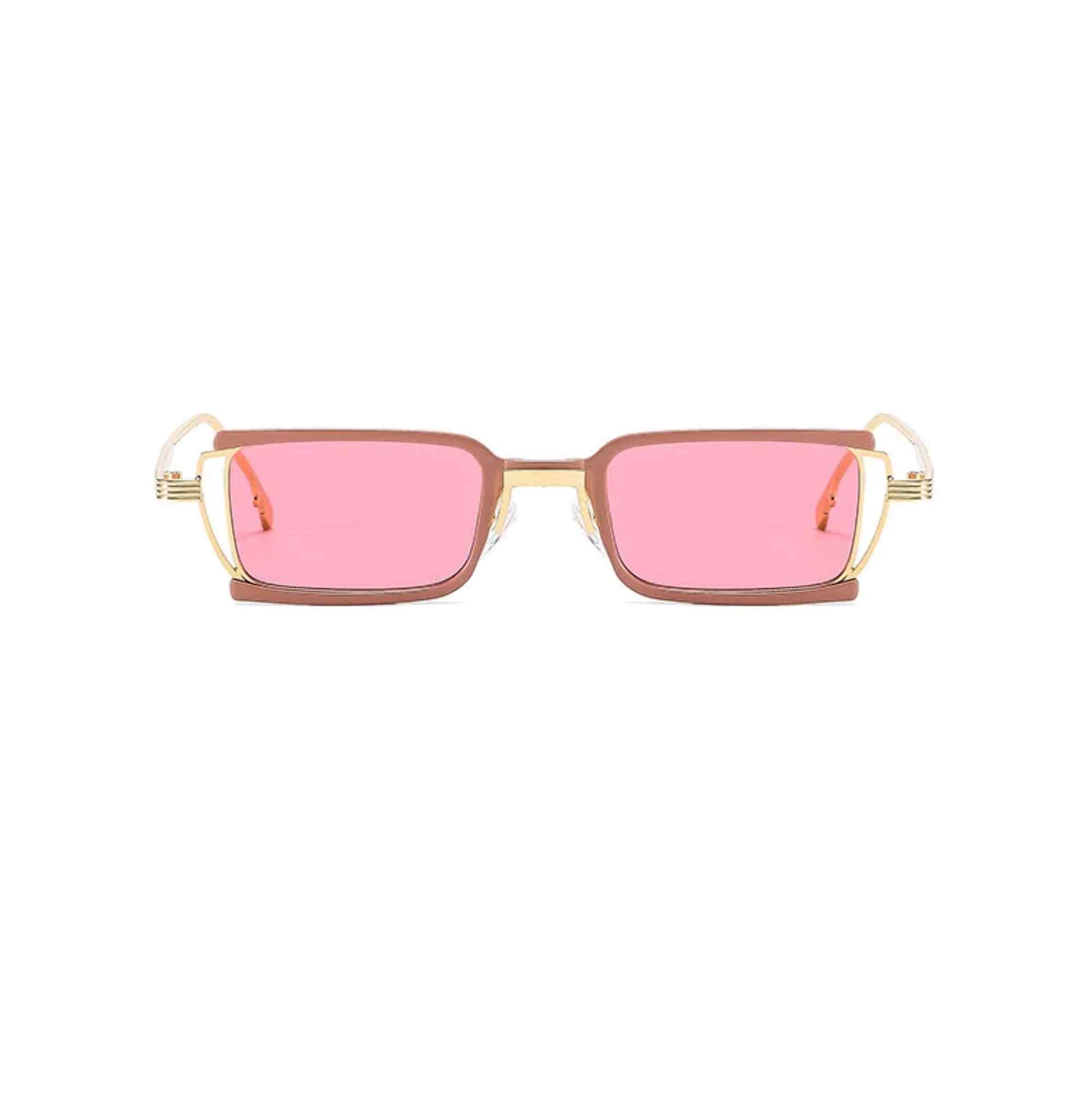 AUGEN By Visions India Retro Vintage Square Abstract Unisex Sunglasses UV400 Protected Small Size (C3, 162)