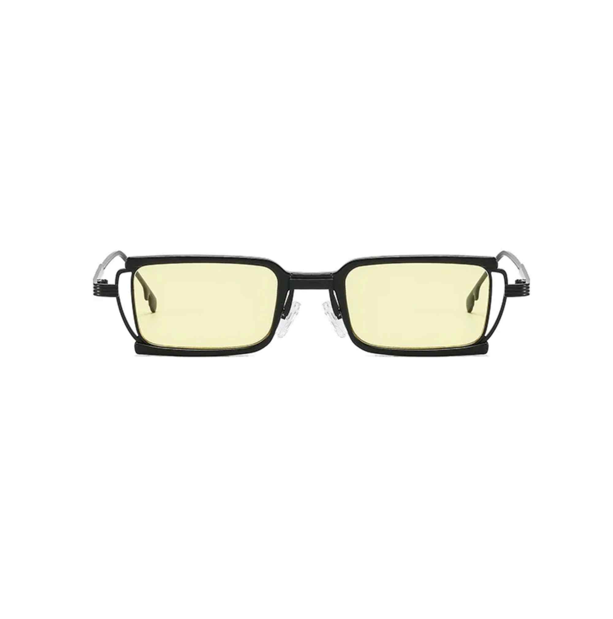 AUGEN By Visions India Retro Vintage Square Abstract Unisex Sunglasses UV400 Protected Small Size (C4, 162)