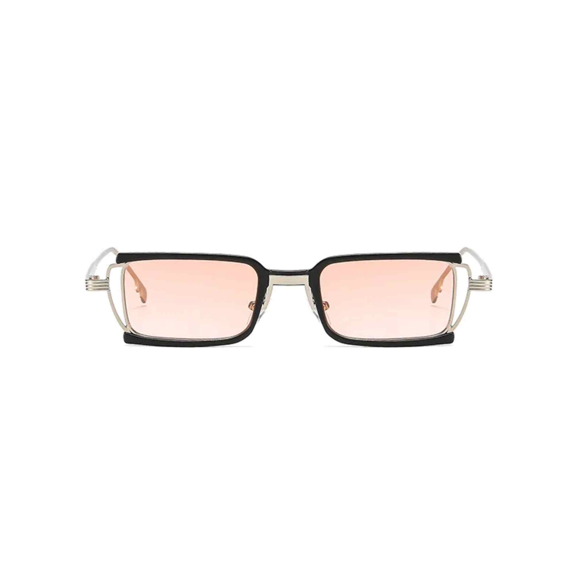 AUGEN By Visions India Retro Vintage Square Abstract Unisex Sunglasses UV400 Protected Small Size (C5, 162)
